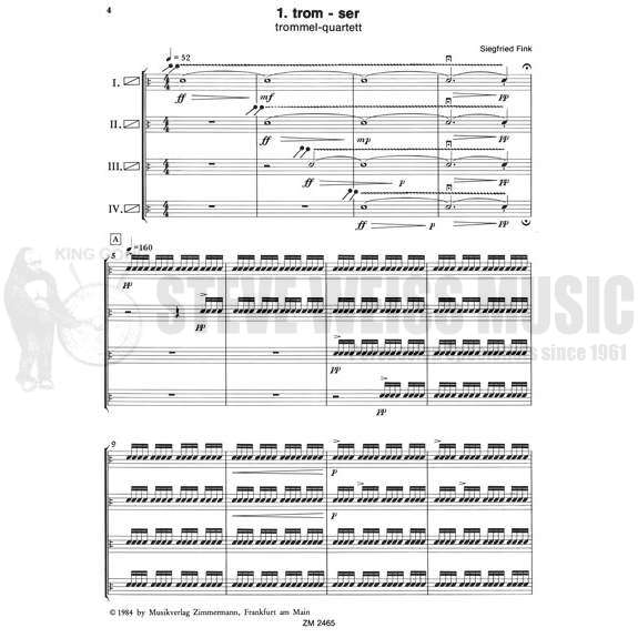 Fink, S.-Percussion Movie for Quartet and Soli(SP)