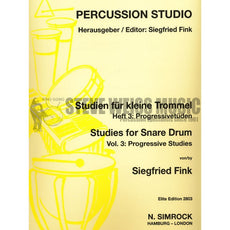 Fink-Studies for Snare Drum Vol 3 : Progressive Studies