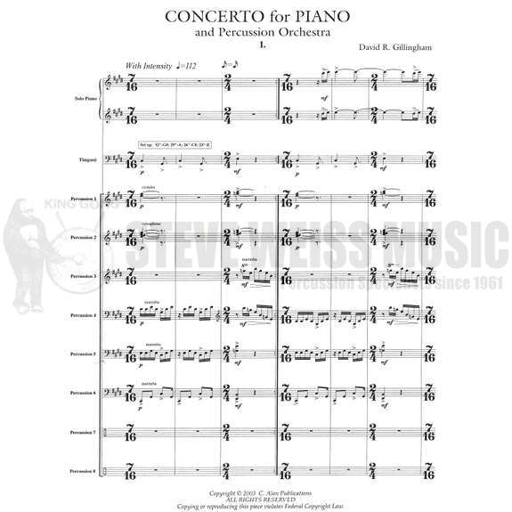 Gillingham-Concerto for Piano and Percussion Ensemble (SP)-B/V/C