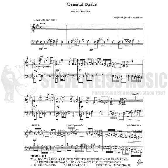 Glorieux-Oriental Dance and Toccata-M