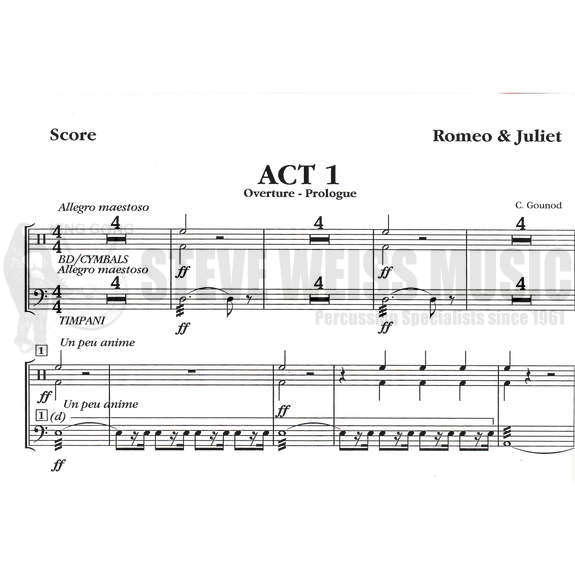 Gounod-Romeo and Juliett (Perc. & Timp ed. By T. Dimond)