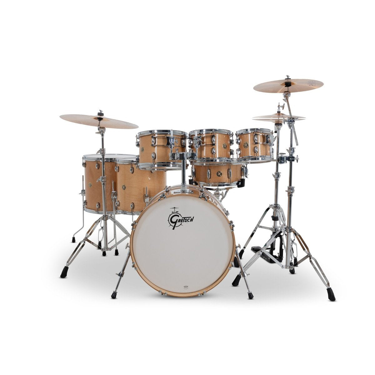 Gretsch Catalina Maple 7-piece Drum Set - Antique Maple cm2-e627-am Front