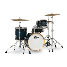 Gretsch Renown 4 Piece Drum Set (18/12/14/14sn) Satin Antique Blue Burst GRE-RN2-J484-SABB