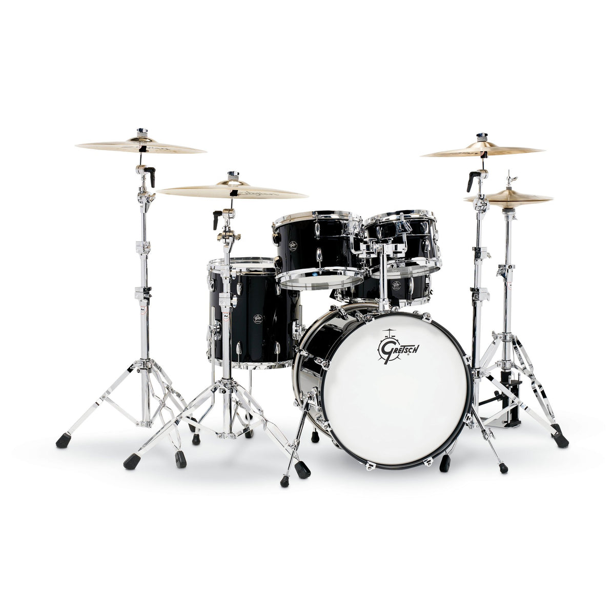 Gretsch Renown 5 Piece Drum Set (20/10/12/14/14sn) Piano Black rn2-e605-pb