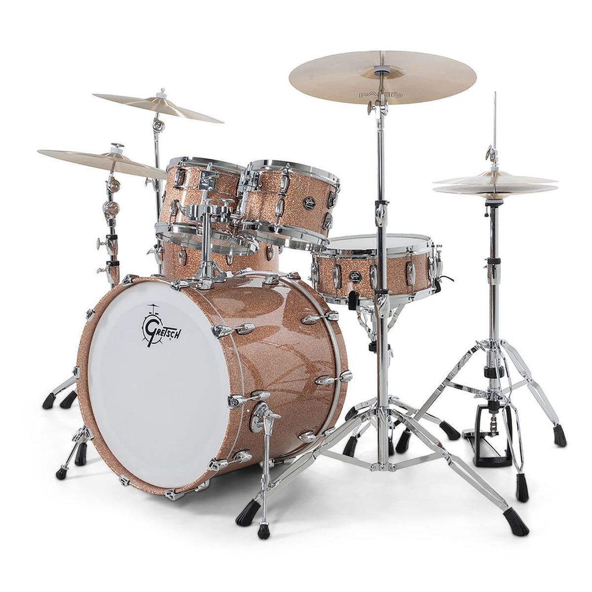 Gretsch Renown Drum Set Shell Pack Champagne Sparkle rn2-e825-csp snare side