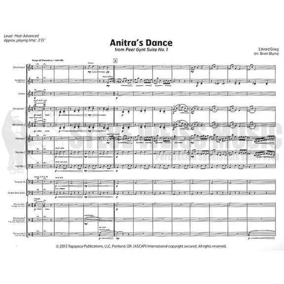 Grieg-Anitra's Dance arr. Blume (SP)-B/2V/C/X/3M/4T/P/ Opt. CB