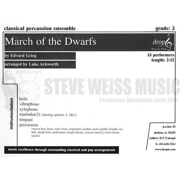 Grieg-March of the Dwarfs arr. Aylsworth B/V/X/2M/4T/P SP