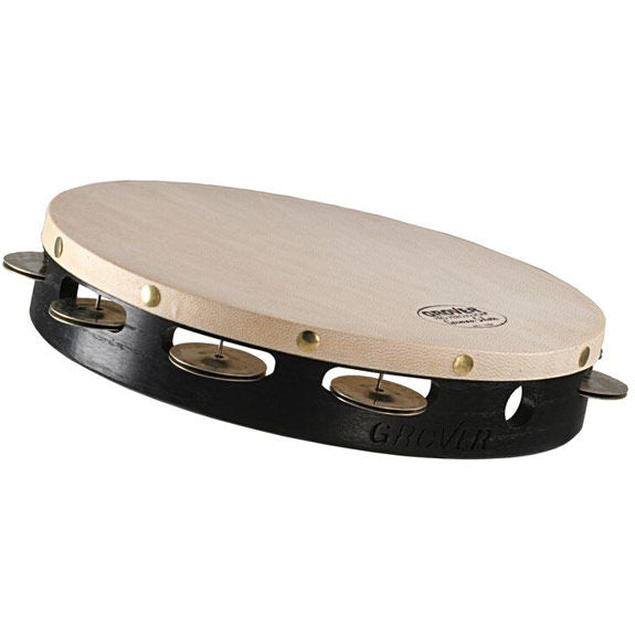 Grover 10" Projection-Plus Single Row Tambourine - German Silver