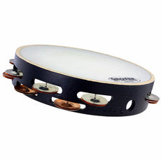 Grover 10" X-Series Synthetic Head Double Row Tambourine - Silver / Bronze