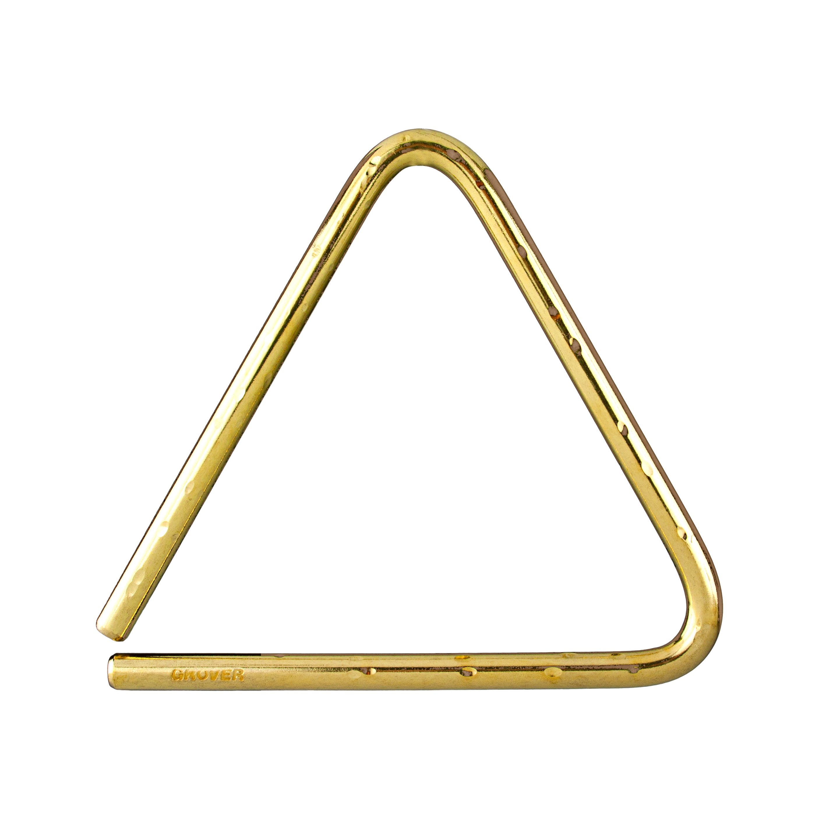 Grover Bronze Hammered Lite Triangle - 9" - Symphonic