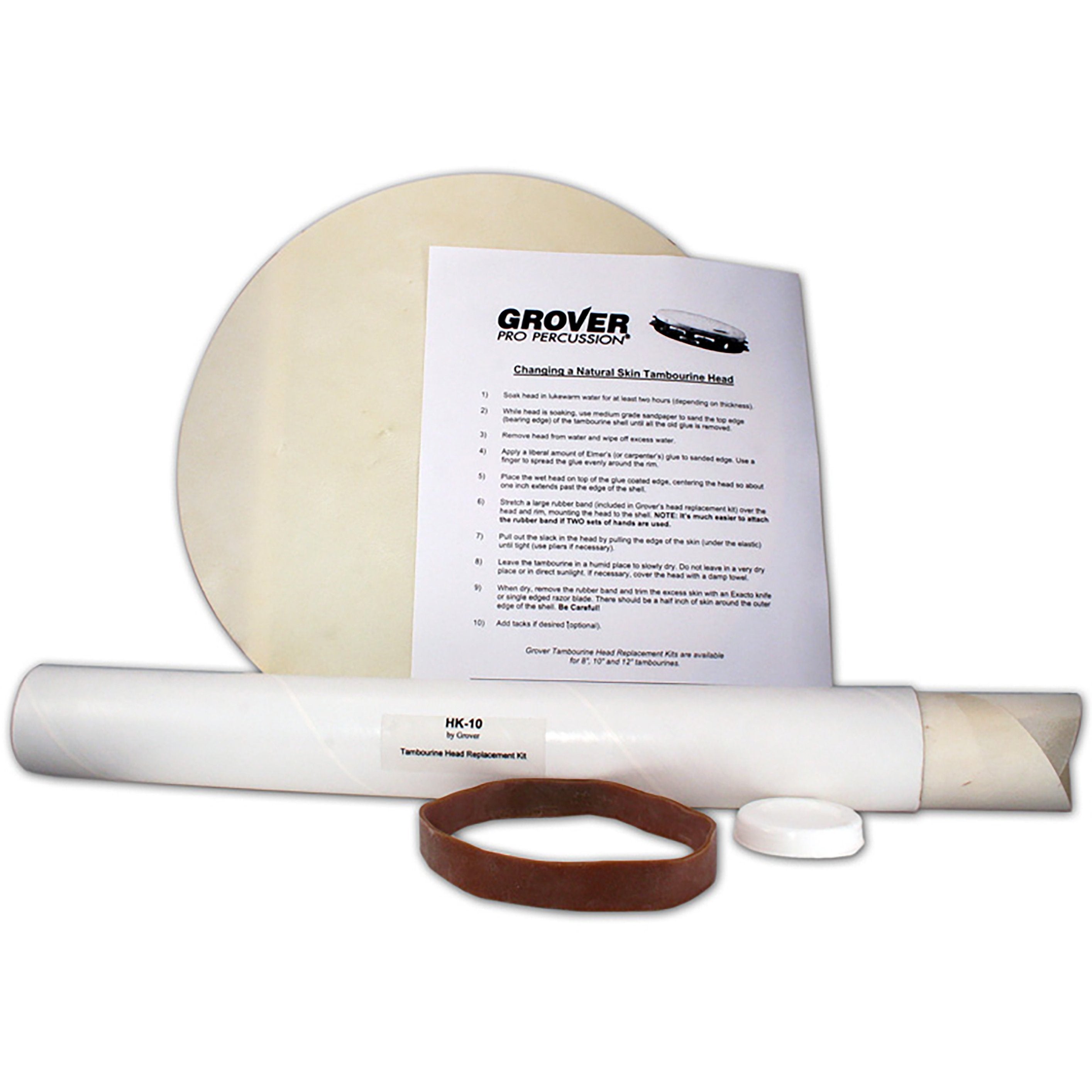 Grover Tambourine Head Replacement Kit - 12"