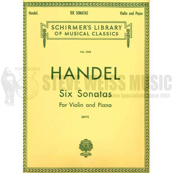 Handel-Six Sonatas for Violin and Piano-Mal/PN