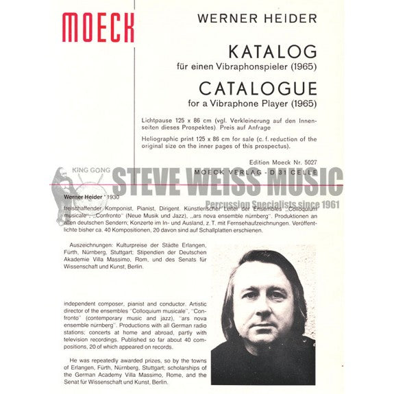 Heider-Katalog for Solo Vibraphone-V SOS