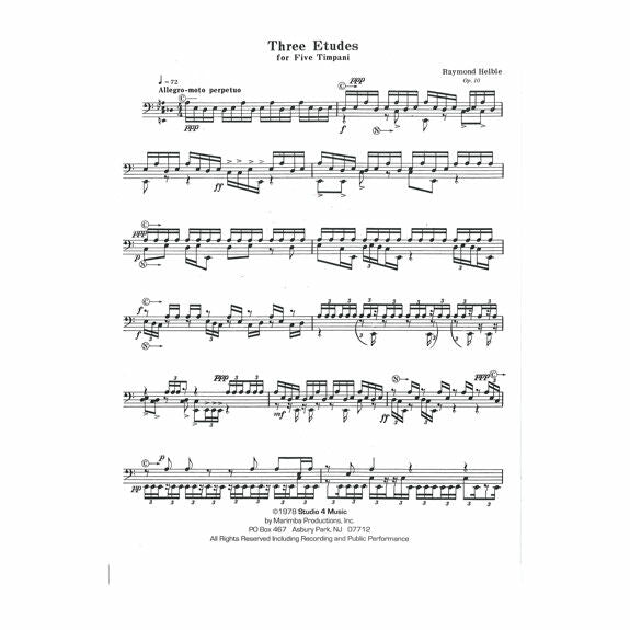 Helble-Three Etudes for Five Timpani-5T