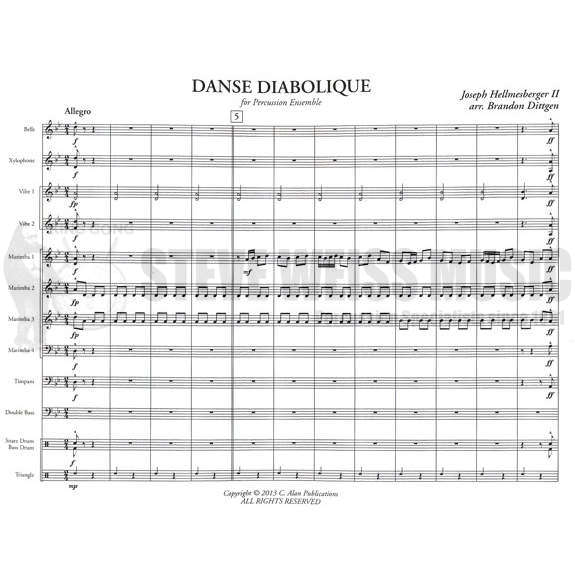 Hellmesberger-Danse Diabolique arr. Dittgen (SP)-B/2V/X/ 4M/2T/P/CB
