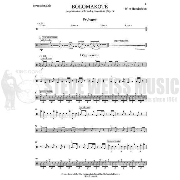 Henderickx-Bolomakote (SET OF PARTS ONLY)-P