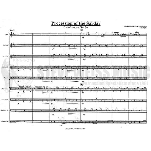 Ippolitov-Ivanov-Procession of the Sardar arr. Wylie (SP)-B/X/2M/3T/P