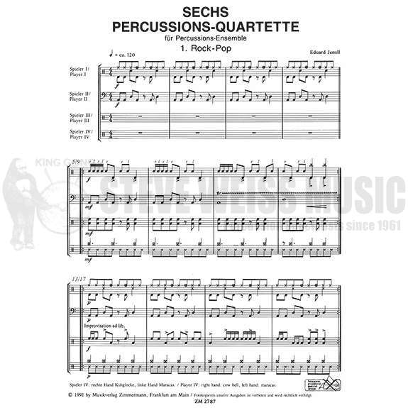 Jenull-6 Percussion Quartets(SP)-2T/P