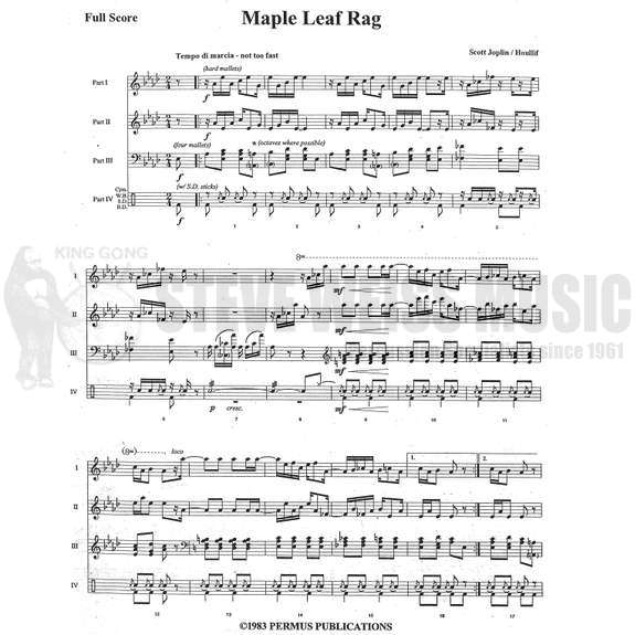 Joplin-Maple Leaf Rag (SP) arr. Houllif-X/2M/DS/P