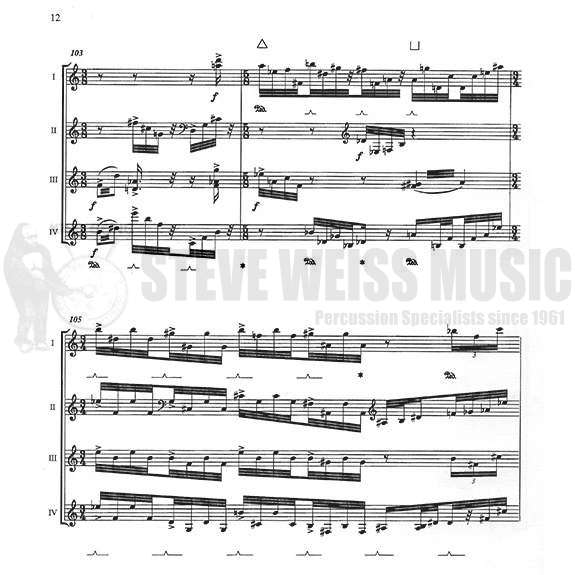 Karchin-Quartet for Percussion (S-n4)-B/2V/C/M/4T/P