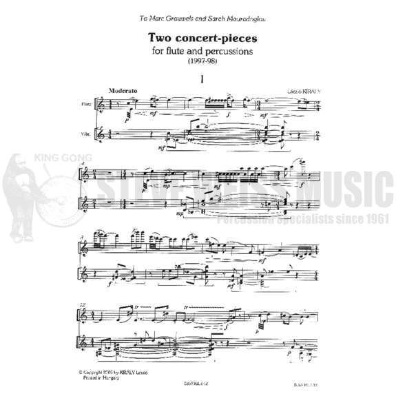 Kiraly-Two Concert Pieces (SP)-V/M or dulcimer/FL