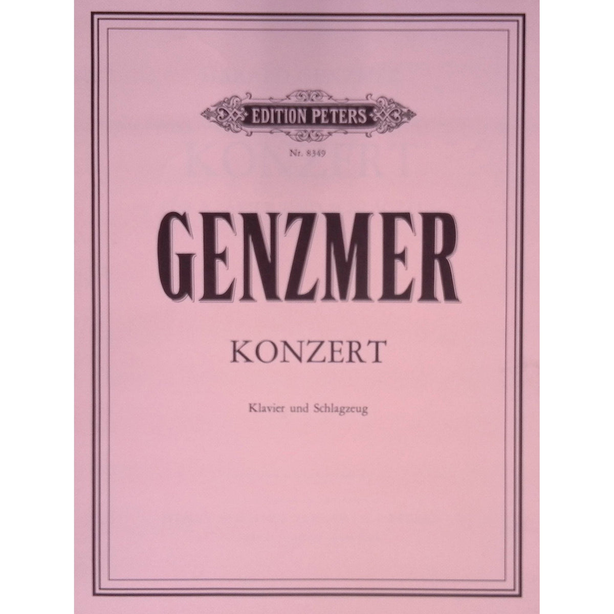 Konzert for Piano and Percussion by Harald Genzmer