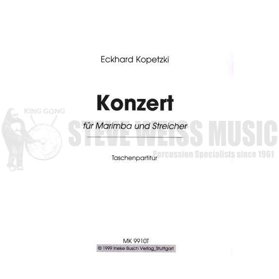 Kopetzki-Concerto for Marimba (StS)-M/Strings