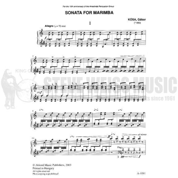Kosa-Sonata for Marimba-M