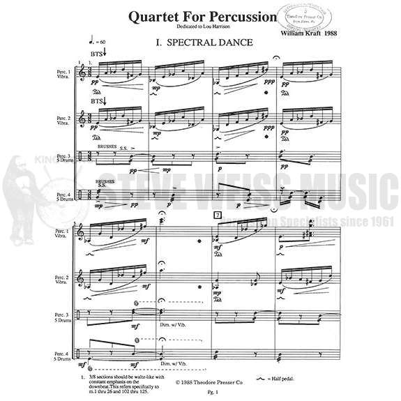 Kraft-Quartet for Percussion (SP)-P/V/4T