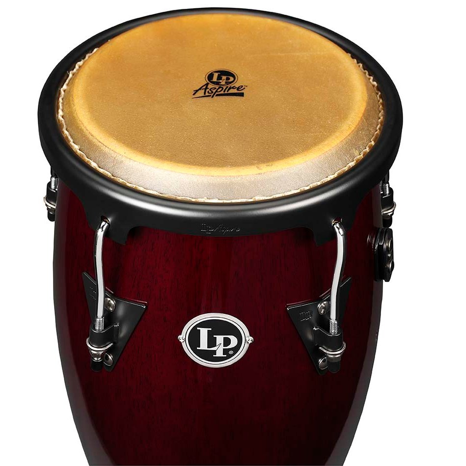 LP Aspire Wood Conga Set with Stand - 10" & 11" - Dark Wood - Image 2