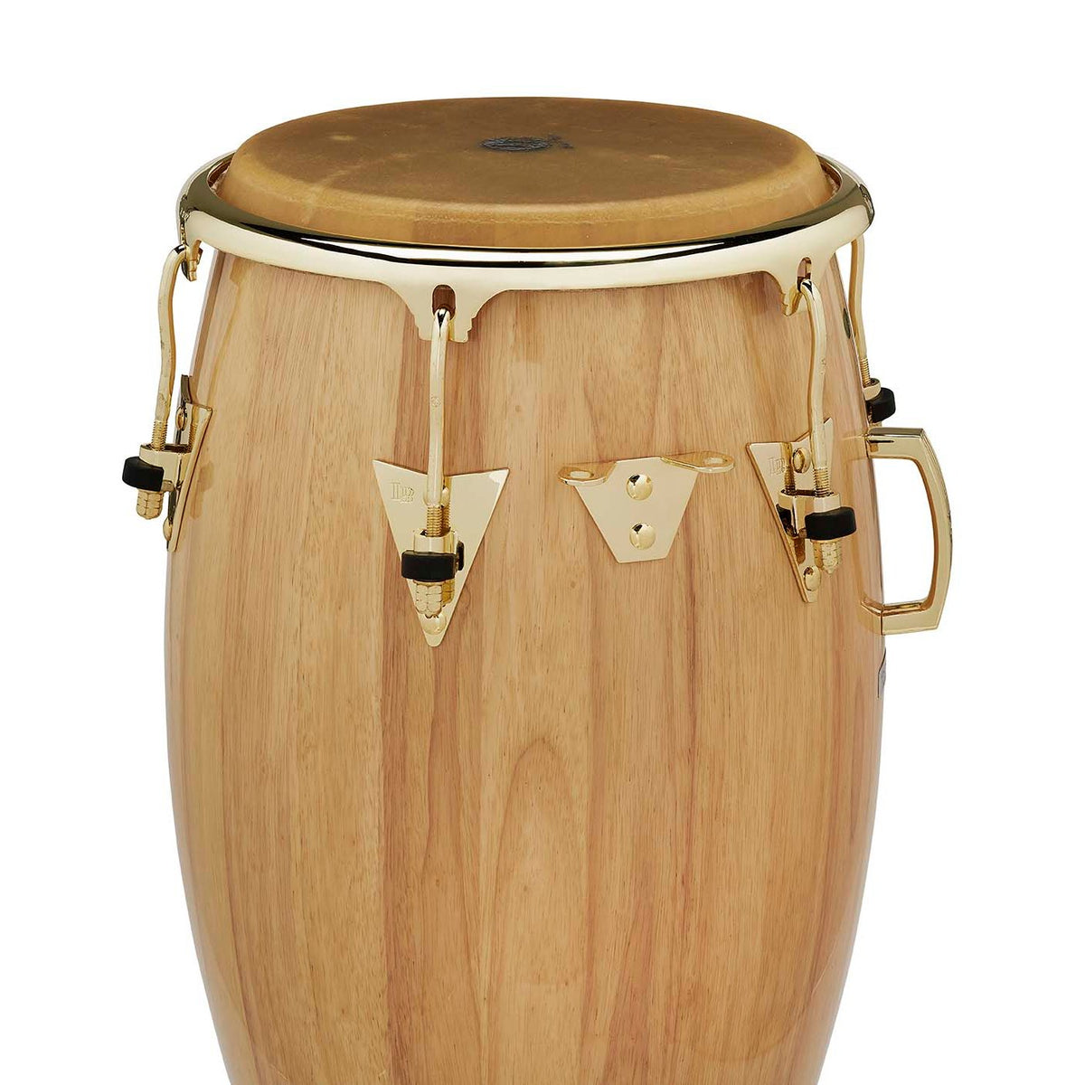 LP Classic Wood Tumba with Gold Hardware - 12.5" - Natural Wood - Image 3