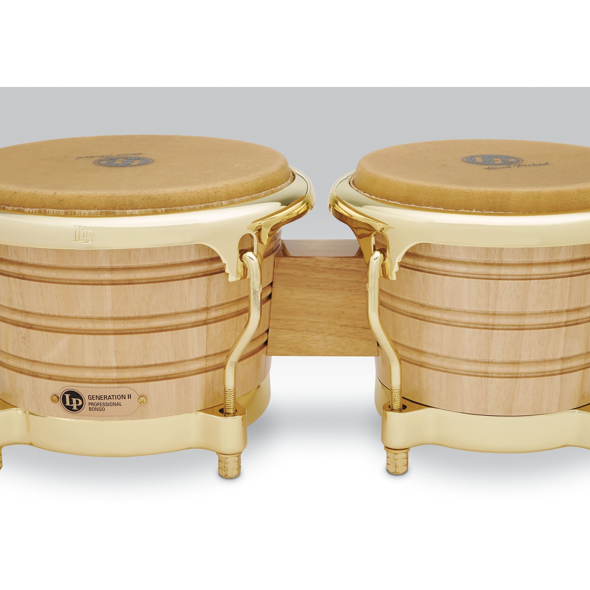 LP Generation II Bongos with Comfort Curve Rims - Natural with Gold Hardware - Image 2