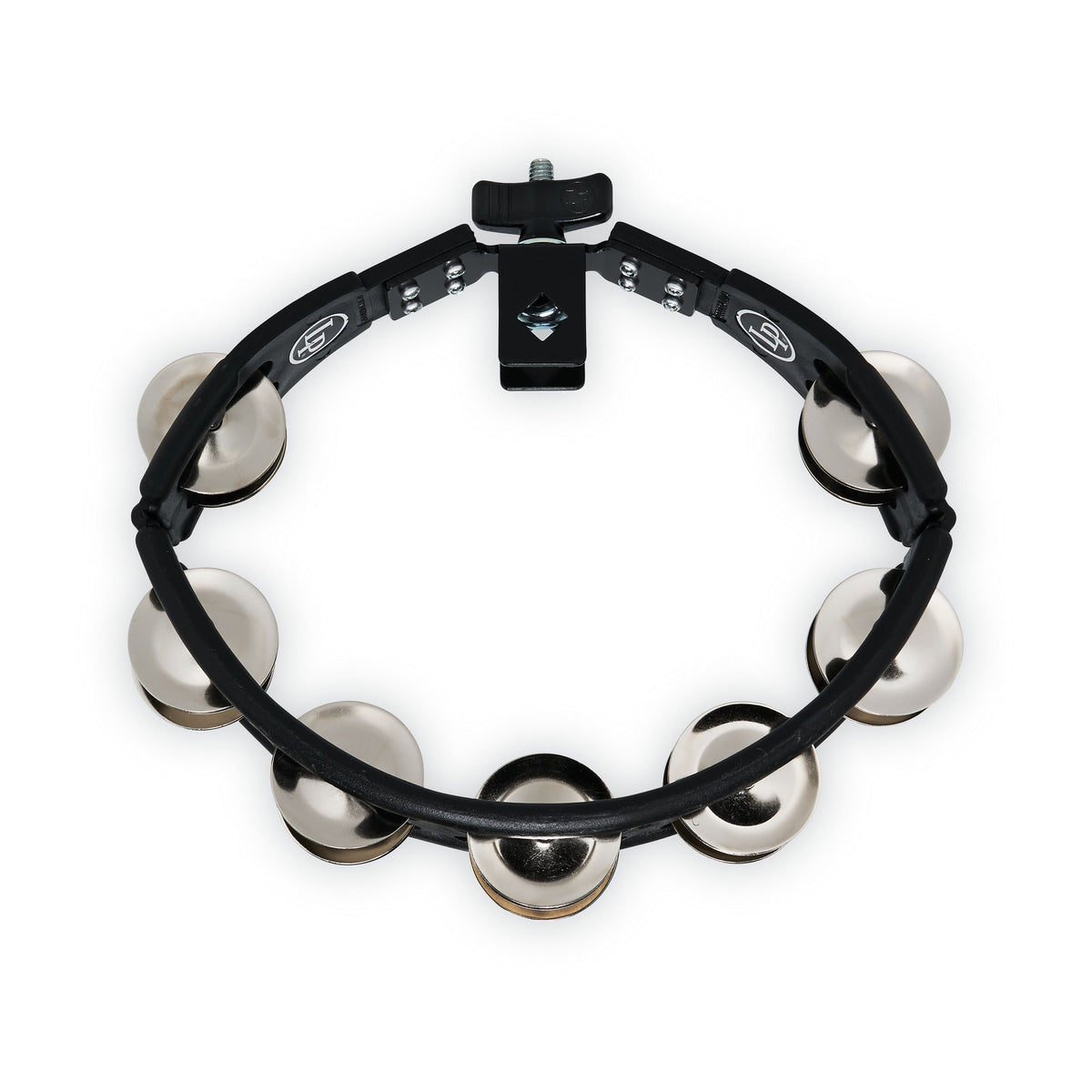 LP Mountable Cyclops Tambourine LP160 - Black with Steel Jingles - Image 6