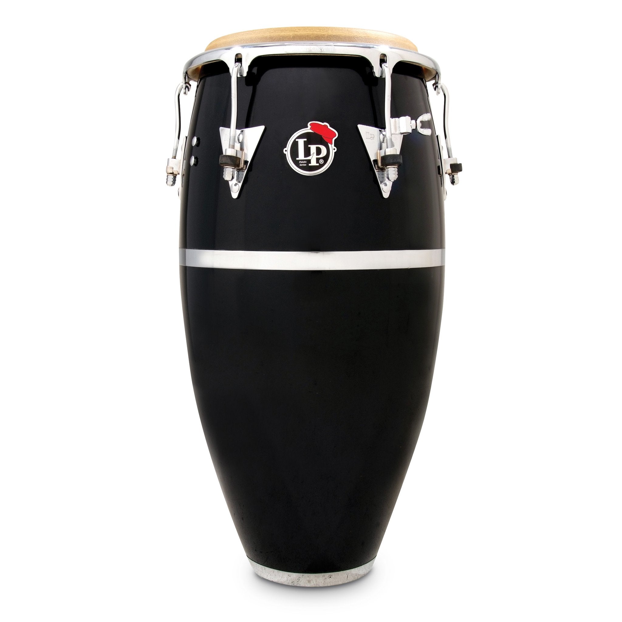 LP Patato Fiberglass Conga - 11.75" - Black with Chrome Hardware - Image 1