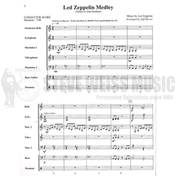 Led Zeppelin-Led Zeppelin Medley arr. Moore (SP)-B/V/X/2M /DS/BG