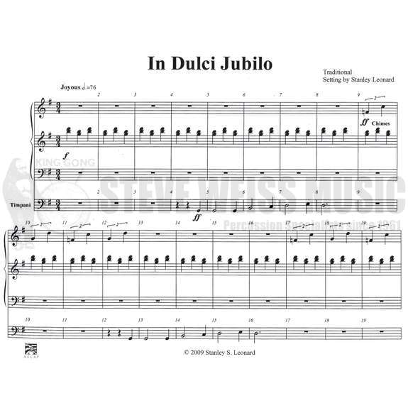 Leonard (arr.)-In Dulci Jubilo (SP)-4T/OR