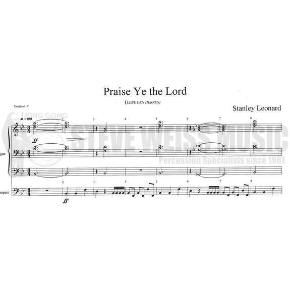 Leonard (arr.)-Praise Ye the Lord (SP)-4T/OR