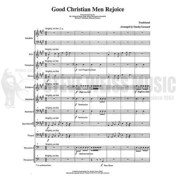 Leonard-Good Christian Men Rejoice (SP)-B/V/C/X/2M/BM/4T/P/Handb