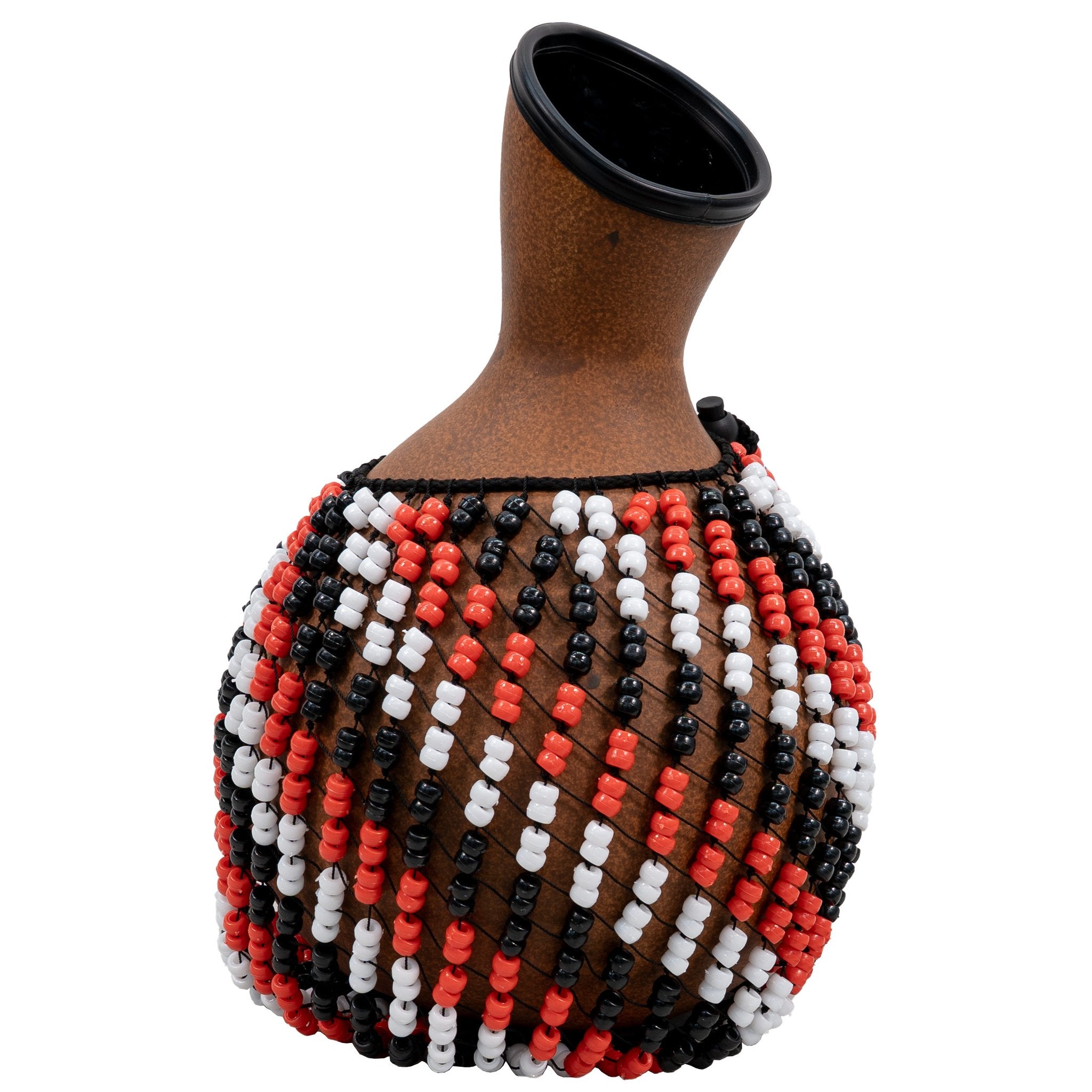 liberty One Fiberglass Large Shekere with White, Red, Black Beads