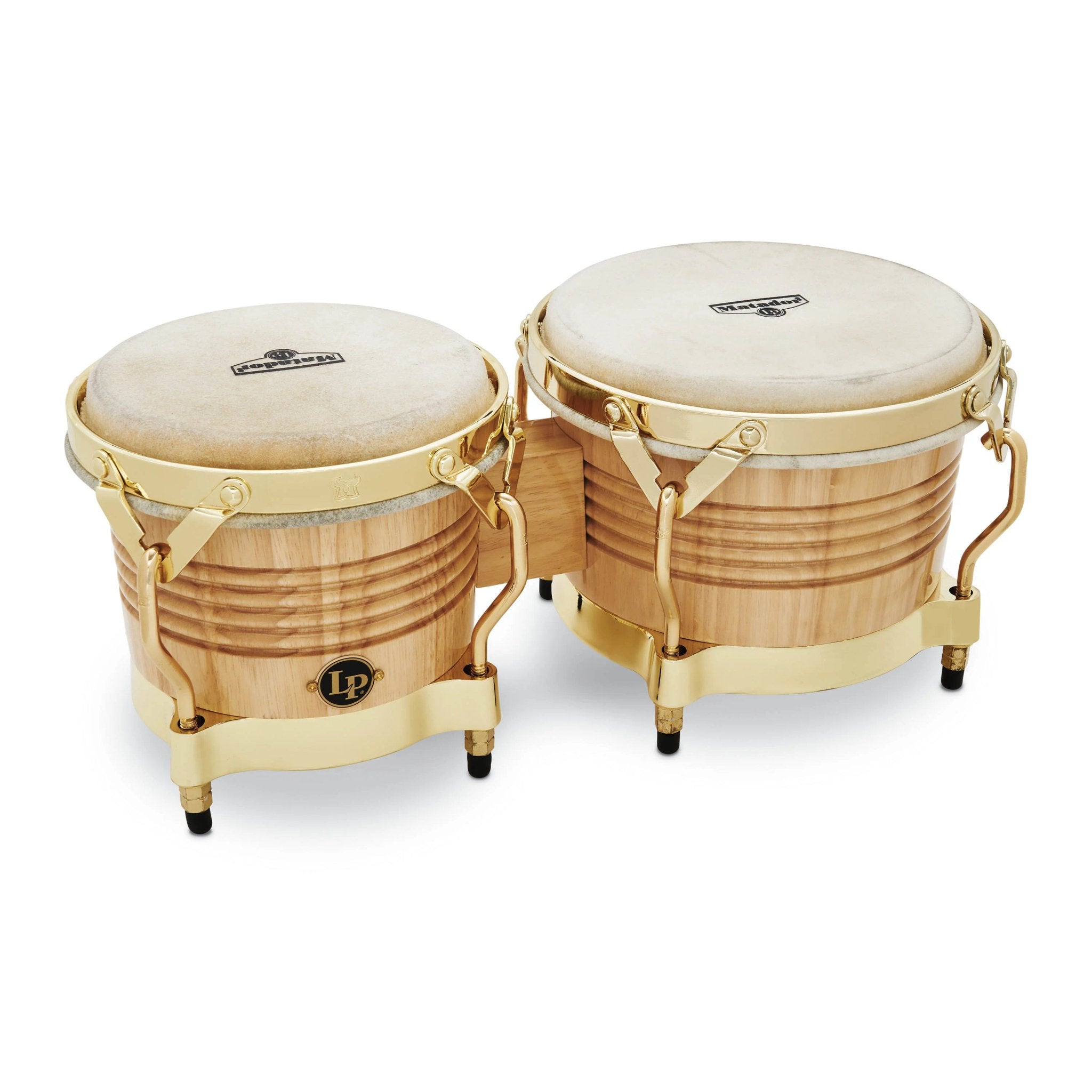 LP Matador Bongos Natural with Gold Hardware M201-AW