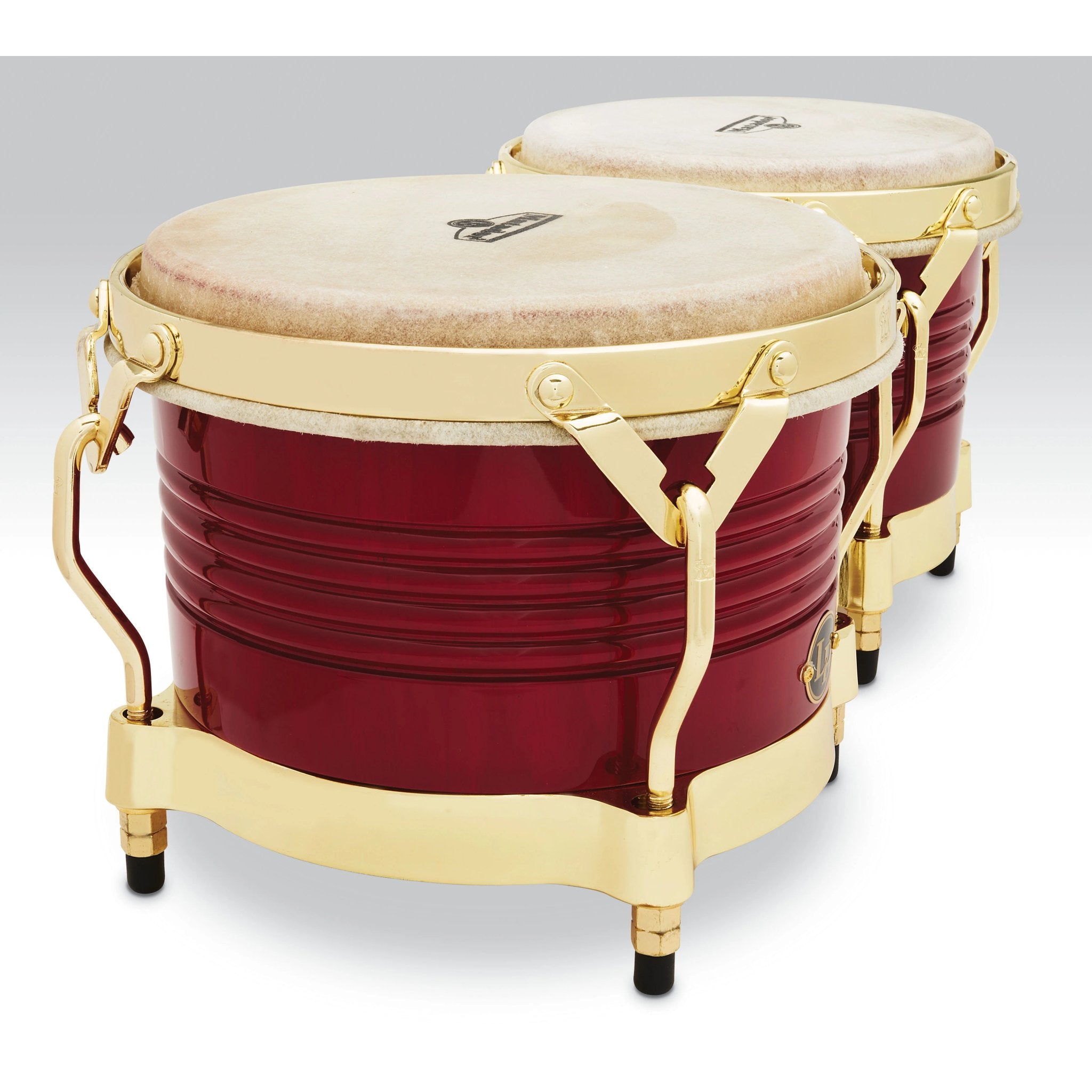 LP Matador Bongos Red with Gold Hardware Side Angle