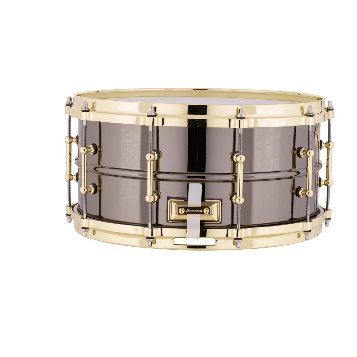 Ludwig Black Beauty Brass Snare Drum with Tube Lugs - 14x6.5 Butt Plate