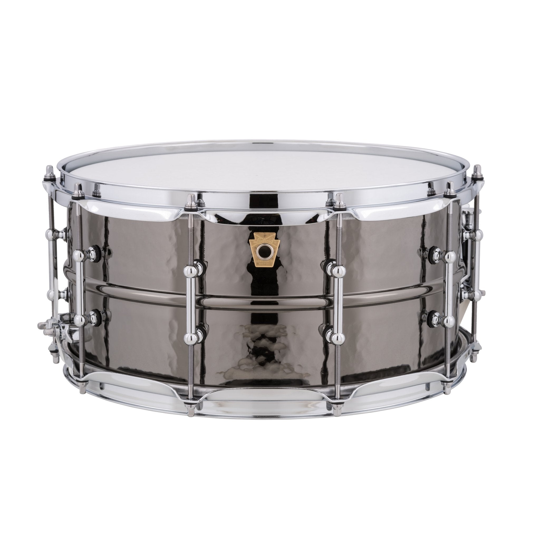 Ludwig Black Beauty Hammered Snare Drum with Tube Lugs - 14x6.5 LB417KT
