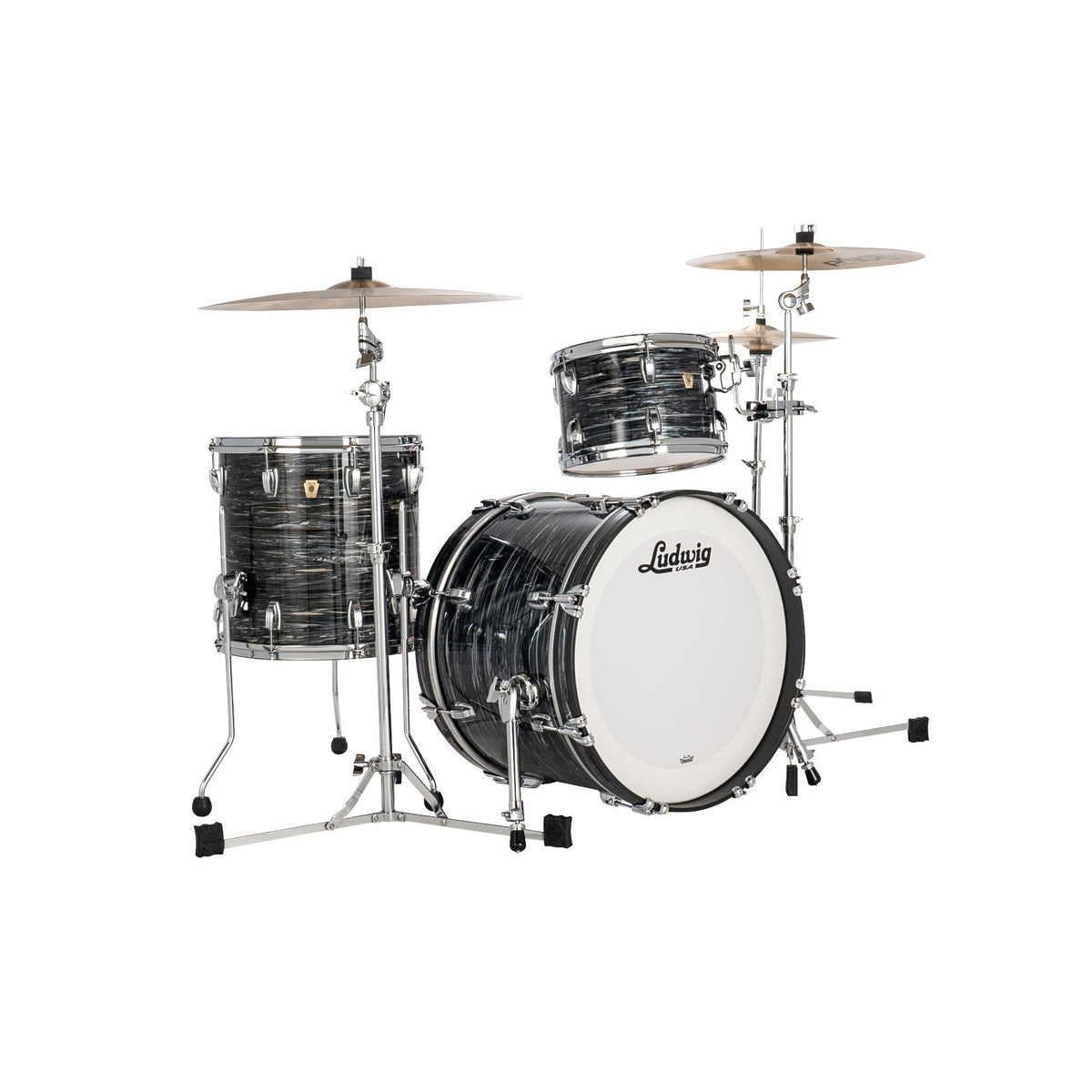 Ludwig Classic Maple Shell Pack - Downbeat 20 Vintage Black Oyster Pearl Wraptite L84023AX1Q
