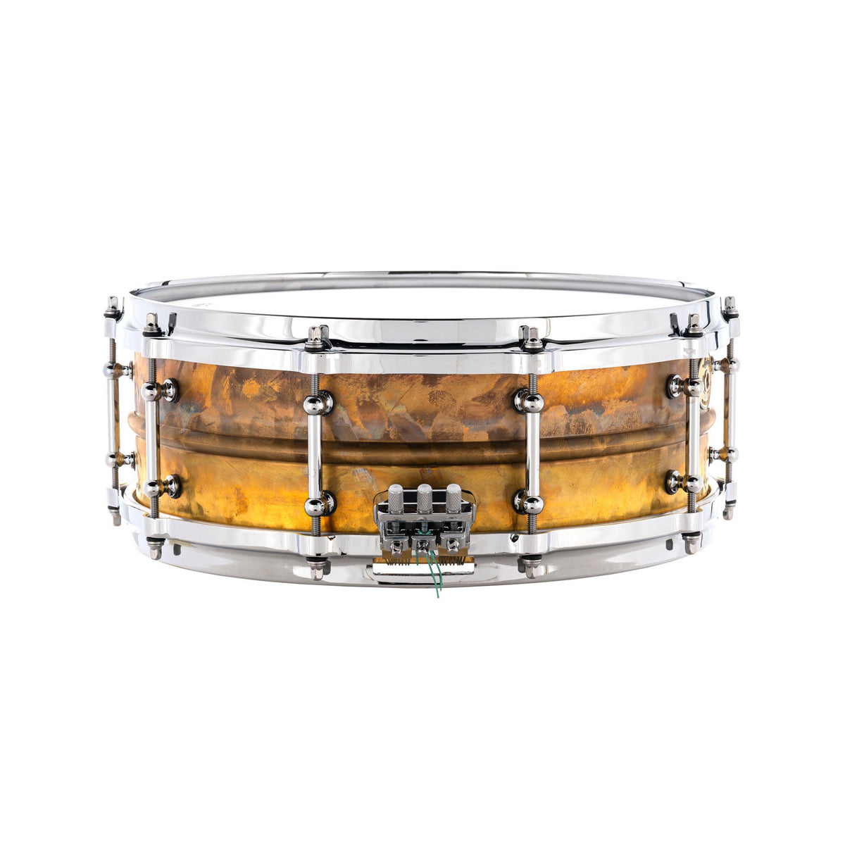Ludwig Hammered Natural Brass Concert Snare Drum - 14" x 5" - Image 3