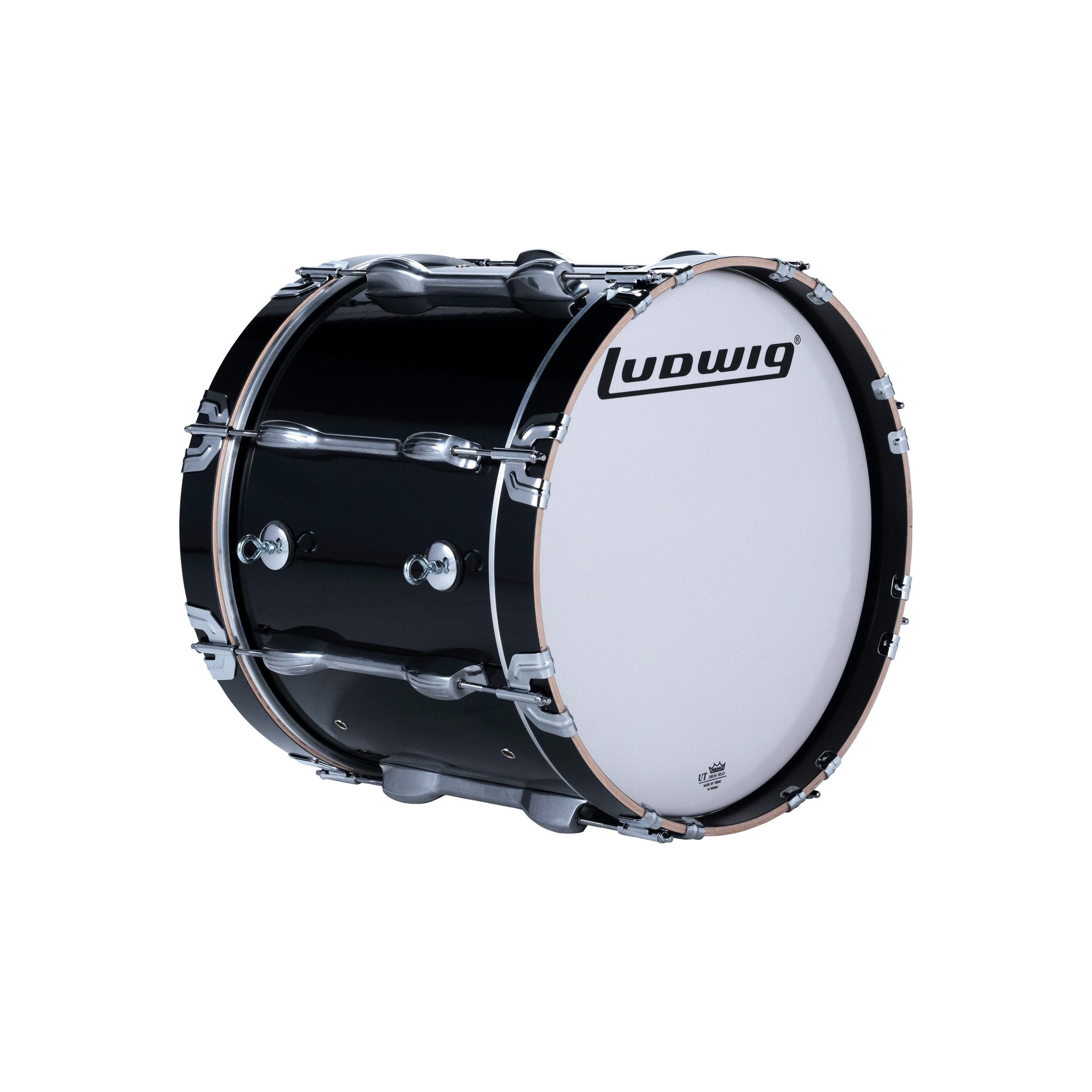 Ludwig Ultimate 2 Marching Bass Drum - 18x14 Black eye hooks