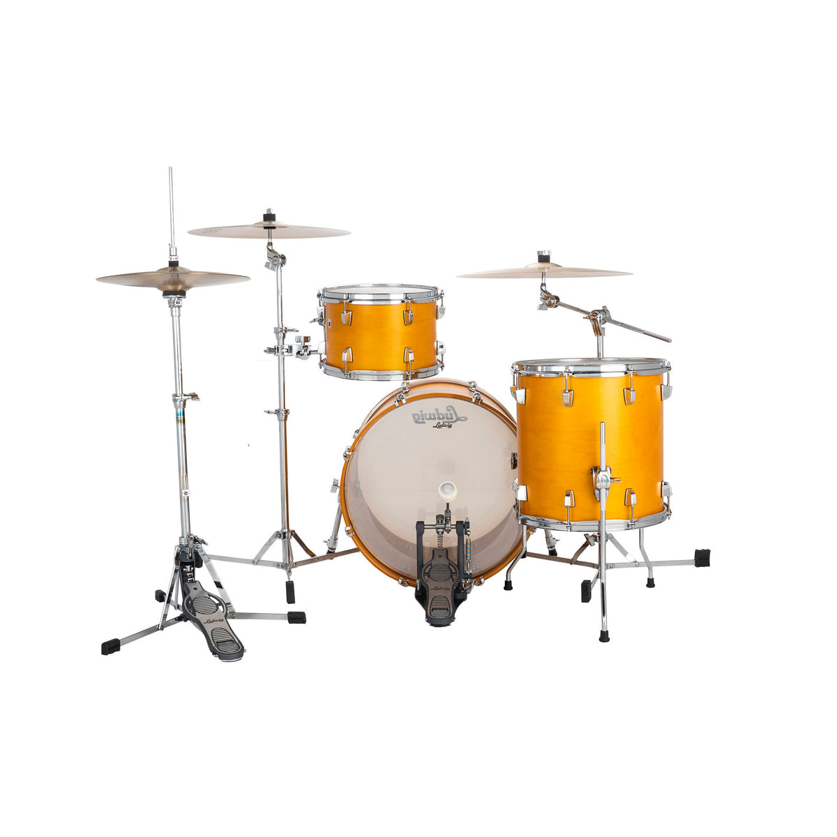 Ludwig NeuSonic Downbeat 3-piece Drum Set Shell Pack - Satin Golden Slumbers - Image 3