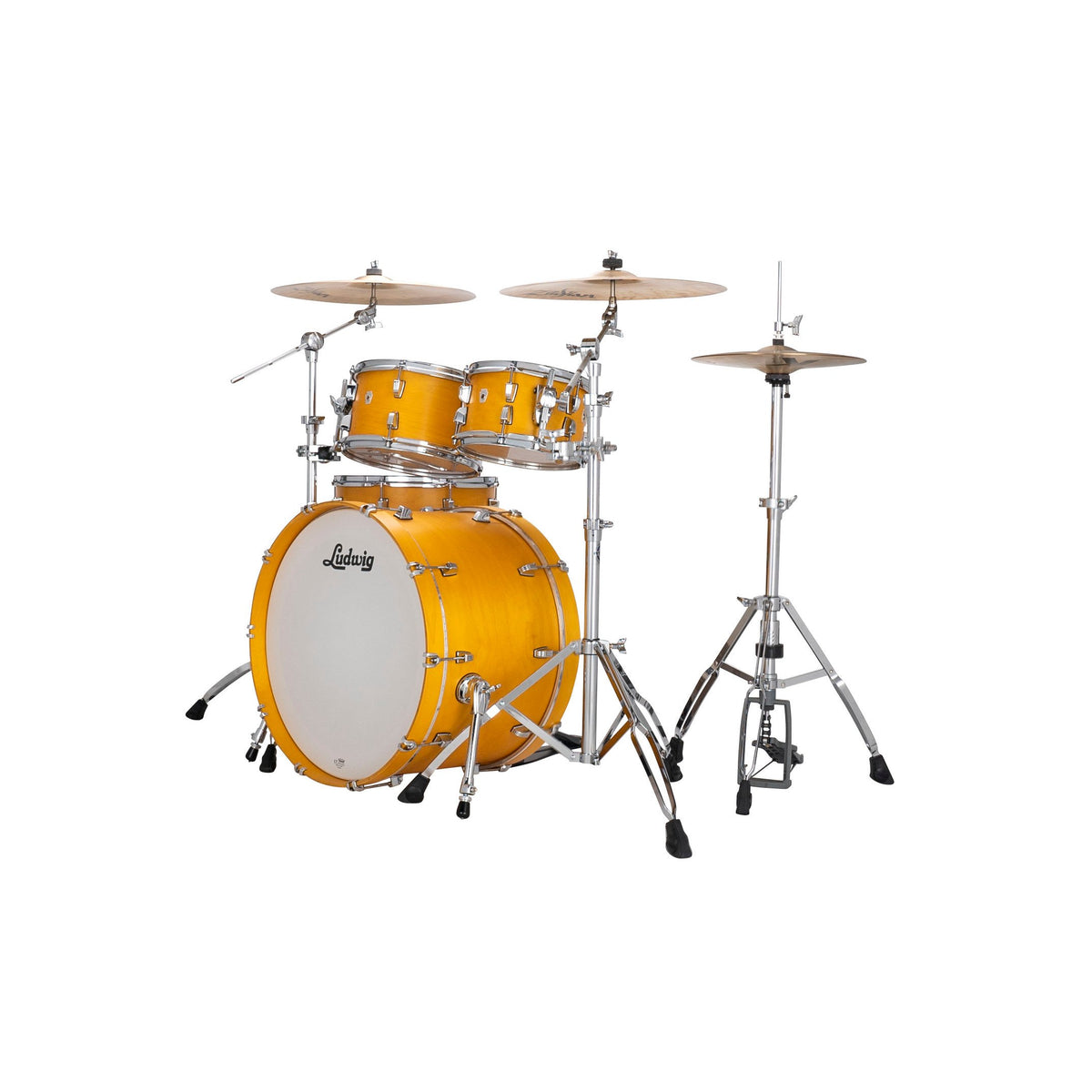 Ludwig NeuSonic Mod 4-piece Drum Set Shell Pack - Satin Golden Slumbers - Image 2
