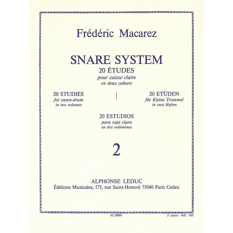Macarez-Snare System-20 Etudes Vol. 2