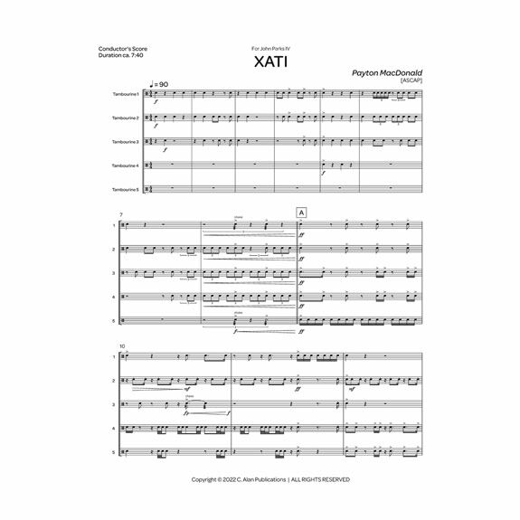 MacDonald-Xati (2022 C Alan Edition) (SP)-5 Tambourines